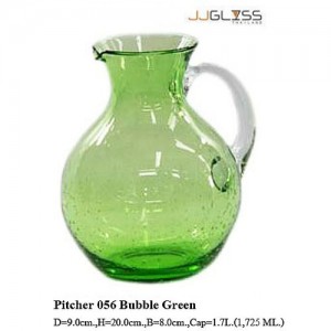Pitcher 056 Bubble Green - Handmade Colour Pitcher, With Bubble Green 1.7 L. (1,725 ml.)