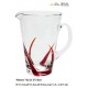 Pitcher 742/21 YY Red - Clear Pitcher With Red Stripes, 1.7 L. (1,675 ml.)