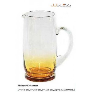 Pitcher 96/26 Amber - Amber Handmade Colour Pitcher 2.8 L. (2,800 ml.)