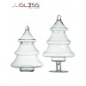 CHRISTMAS JAR WITH COVER 098 - Clear Christmas Tree Glass Vase, Height 41.8 cm.