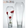 VASE 082/60 - Transparent Light bulb Vase, Height 60 cm.
