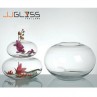 BALL 673/40 - Transparent Glass Fish Bowl Vase, Height 18 cm.