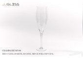 CHAMPAGNE 663/60 - แจกันแก้ว แฮนด์เมด เนื้อใส ทรงแชมเปญ ความสูง 60 ซม.