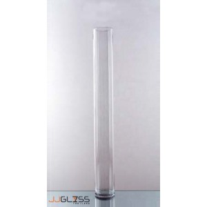 CYLINDER VASE 10/100 - Tall Clear Glass Cylinder Vase