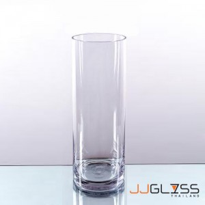 CYLINDER VASE 12.5/30 - Tall Clear Glass Cylinder Vase, Height 30 cm.