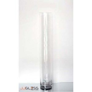CYLINDER VASE 15/100 - Tall Clear Glass Cylinder Vase