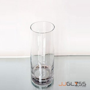 CYLINDER VASE 15/25 - Tall Clear Glass Cylinder Vase, Height 25 cm.