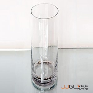 CYLINDER VASE 15/35 - Tall Clear Glass Cylinder Vase, Height 35 cm.