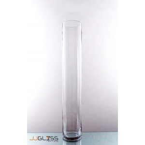 CYLINDER VASE 18/100 - Tall Clear Glass Cylinder Vase