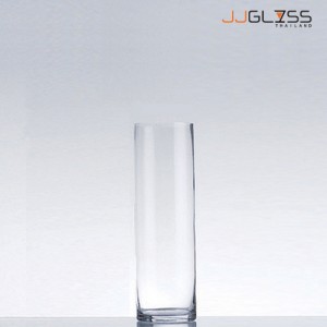 CYLINDER VASE 20/25 - Large glass cylinder vase, height 40 cm.