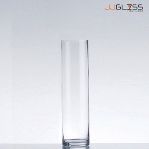 CYLINDER VASE 20/40 - Large glass cylinder vase, height 40 cm.