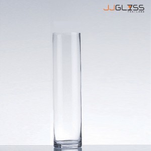 CYLINDER VASE 20/50 - Large glass cylinder vase, height 50 cm.