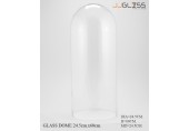 GLASS DOME 24.5cm.x60cm. - ฝาครอบแก้ว แฮนด์เมด เนื้อใส ความสูง 60 ซม.