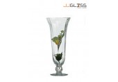 HURRICAN A7/30 - Transparent Handmade Colour Vase, Height 30 cm.    