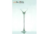 MARTINI 1016/50 - Vase Glass Handmade, Transparent  Colour, Martini Style, Height 50 cm.