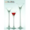 MARTINI 1016/60 - Vase Glass Handmade, Transparent  Colour, Martini Style, Height 60 cm.