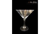 MARTINI 846/26 - Vase Glass, Handmade Transparent Colour, Glass Cocktail style, Height 26 cm. 