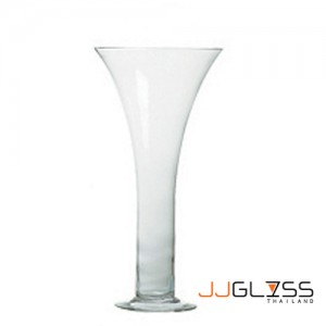 PAKTARE  47cm. - Transparent Handmade Colour Vase, Height 47 cm.