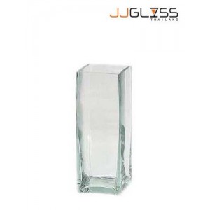 SQUARE 10/40 - Vase Glass Handmade, Rectangular, Height 40 cm.