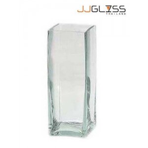 SQUARE 10/60 - Vase Glass Handmade, Rectangular, Height 60 cm.