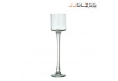 STEM VASE 1125/50 - Stem Vase Transparent Handmade, Height 50 cm.