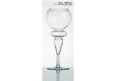 VASE 073/50 -Transparent Rose Bowl Glass Handmade Vase, Height 50 cm.