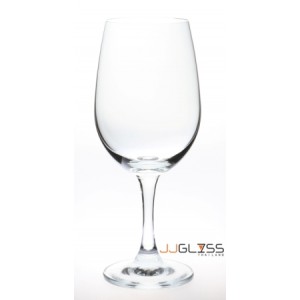 Glass KK 10100 Goblet - Transparent Handmade Colour Glass Legs 13 oz. (375 ml.)