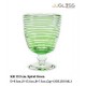 แก้วขา 12.5 ซม. พันเส้น เขียว - แก้วขา แฮนด์เมด ตัวใส ลายพันเส้นเขียว 12 ออนซ์ (350 มล.)