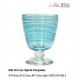 Glass KK 12.5 cm. Spiral Turquoise - 12 oz. Spiral Turquoise Stemware, Brandy / Juice Glass (350 ml.)