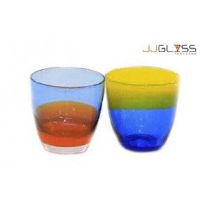 Glass 049/10-2 Tones - 13 oz. Handmade Colour Glass, 2 Tones (375 ml.)