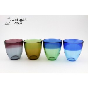 Glass P049/10-2 Tones - 13 oz. Handmade Colour Water Glass, 2 Tones (375 ml.)