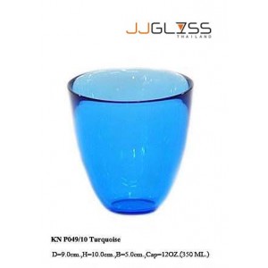 Glass P049/10 Turquoise - 12 oz. Turquoise Handmade Colour Glass (350 ml.)