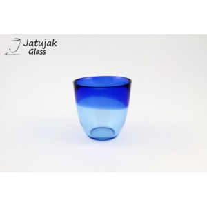 Glass P049/8.5-2 Tones Blue-Turquoise - 8 oz. Handmade Colour Glass, 2 Tones Blue-Turquoise (225 ml.)