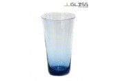 แก้ว 054/17 ปากบานน้ำเงิน - แก้วน้ำ แอนด์เมด ทรงสูง ปากบาน สีน้ำเงิน ความจุ 22 ออนซ์ (625 มล.)