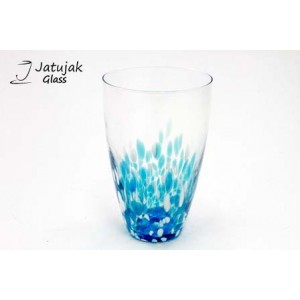 Glass 054L LT Turquoise-Milky White - Handmade Colour Glass, Design Mark Turquoise-Milky White 18 oz. (500 ml.)