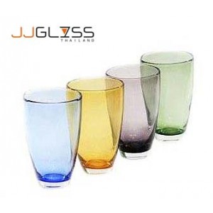 Glass A054 L - 16 oz. Handmade Colour Water Glass (450 ml.)