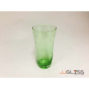 แก้ว 058 ฟอง เขียว - แก้วน้ำ แฮนด์เมด ลายฟอง ทรงสูง สีเขียว 17 ออนซ์ (475 มล.)