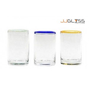 Glass 462/10.5 Colour Rim - 10 oz. Handmade Colour Glass, Colour Rim (275 ml.)