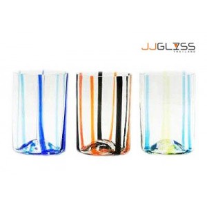 Glass 462/11 V.Line - Handmade Colour Glass With Vertical Colour 12 oz. (350 ml.)