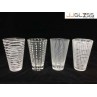 Glass 742/12 V.Line Milky White - Handmade Colour Glass, Cone Shape, V.Line Milky White, 9 oz. (250 ML.) 