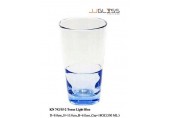 แก้ว 742/15-2 สี น้ำเงินอ่อน - แก้วน้ำ แฮนด์เมด ทรงกรวยสูง 2 สี ใส-น้ำเงินอ่อน 18 ออนซ์ (500 มล.)