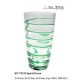 Glass 742/15 Spiral Green - 18 oz. Green Spiral Design Highball Water Glass (500 ml.)