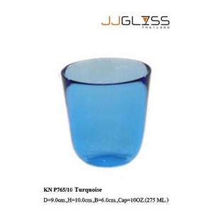 Glass P765/10 Turquoise - 10 oz. Turquoise Handmade Colour Glass (275 ml.)
