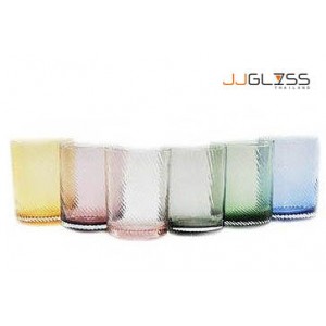 Glass 95 SRB - 8 oz. Handmade Colour Water Glass (225 ml.)