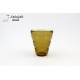 แก้ว P11 ลอนชา - แก้วน้ำ แฮนด์เมด ทรงกรวย เป็นลอน สีชา 13 ออนซ์ (375 มล.)