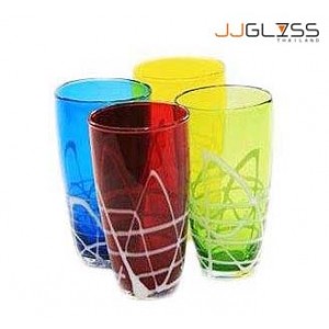 Glass Art 14 cm. - Handmade Colour Glass, Design Mark 11 oz. (325 ml.)