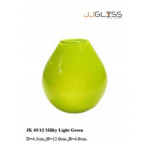 JK 65/12 Milky Light Green - Milky Light Green Handmade Colour Vase