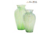 JK 798,804 Line Milky Green - Milky Green Line Handmade Colour Vase