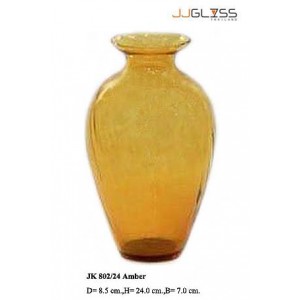 JK 802/24 Amber - Amber Handmade Colour Vase