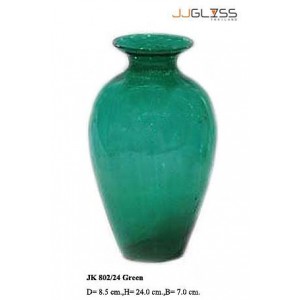 JK 802/24 Green - Green Handmade Colour Vase
